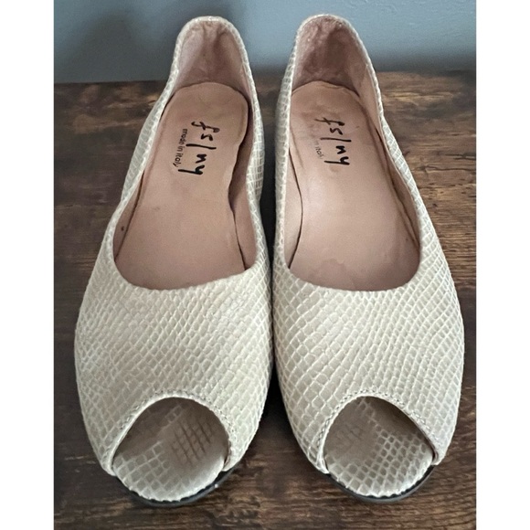 French Sole FS/NY Zeppa Snake Wedge Flats 8 - Picture 1 of 12